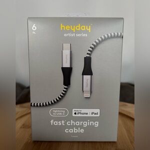 Heyday Artist Series 6’ lightning to USB-C, Fast Charging Cable, NIB